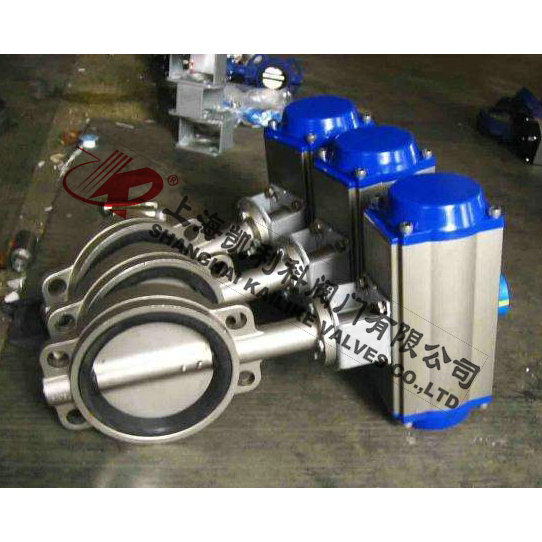 D671X不銹鋼對夾式<font color='red'><font color='red'>氣動(dòng)</font><font color='red'>蝶閥</font></font>